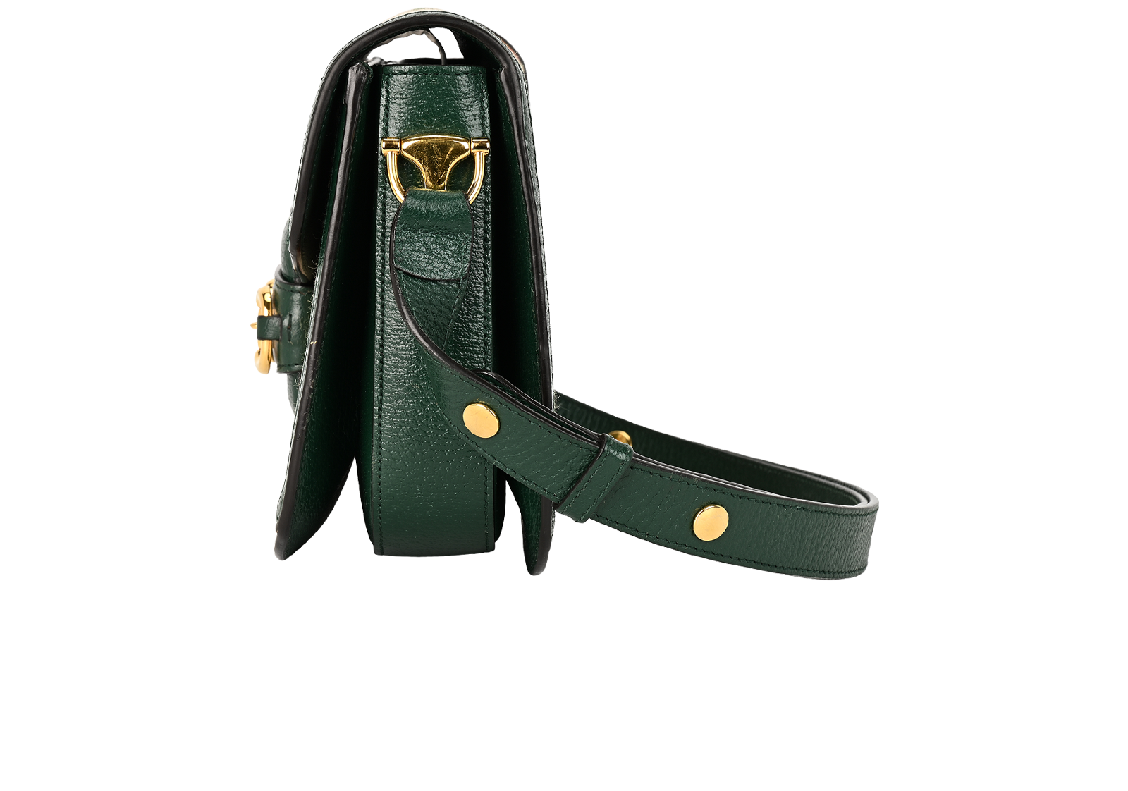 Medium Horsebit 1955, &pound;1,100, Handbags, Beige/Green, Canvas/Leather, Bottom view